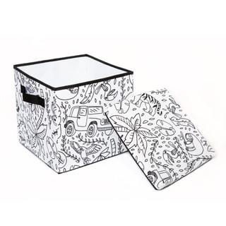 Thumbnail 5: Baum Kids Coloring Lidded Storage Cube & 4 Pk Washable Markers 