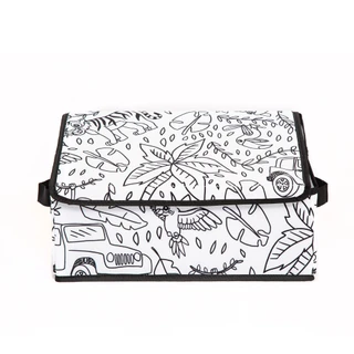 Thumbnail 2: Baum Kids Coloring Angle Storage Bin & 4 Pk Washable Markers 