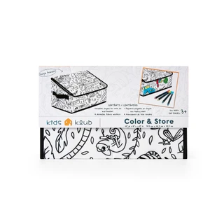 Thumbnail 7: Baum Kids Coloring Angle Storage Bin & 4 Pk Washable Markers 