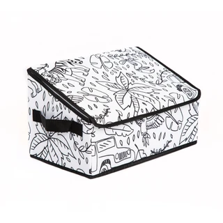 Thumbnail 4: Baum Kids Coloring Angle Storage Bin & 4 Pk Washable Markers 