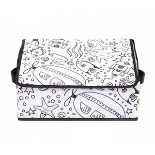 Thumbnail 2: Baum Kids Coloring Angle Storage Bin & 4 Pk Washable Markers 