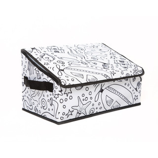 Thumbnail 4: Baum Kids Coloring Angle Storage Bin & 4 Pk Washable Markers 