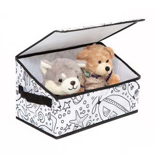Thumbnail 6: Baum Kids Coloring Angle Storage Bin & 4 Pk Washable Markers 