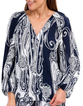 Thumbnail 4: Nautica Nautica Womens Paisley Raglan Top 