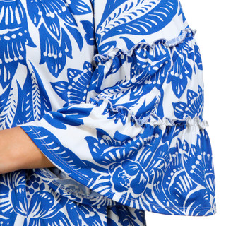 Thumbnail 6: Cocomo Cocomo Plus Printed 3/4 Flutter Sleeve Top 