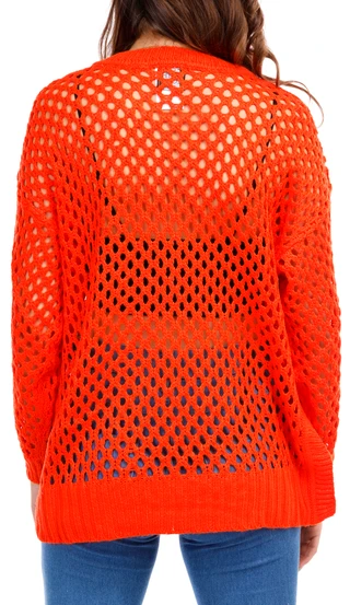 Thumbnail 2: FCT WITH LOVE FCT With Love Juniors Open Weave Long Sleeve Pullover 