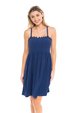 Thumbnail 1: Jordan Taylor Jordan Taylor Womens Smocked Terry Swim Cover Up 