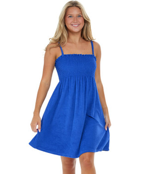 Thumbnail 2: Jordan Taylor Jordan Taylor Womens Smocked Terry Swim Cover Up 