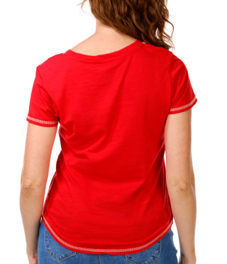 Thumbnail 3: Blue Sol Blue Sol Plus Solid Luxey V- Neck Short Sleeve Top 
