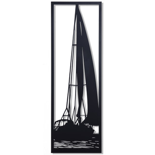 Thumbnail 1: StyleCraft Stylecraft 36x12 Metal Sailboat Wall Decor 