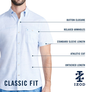 Thumbnail 5: IZOD IZOD Men's Short Sleeve Button Down Shirt 