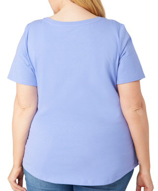 Thumbnail 4: Coral Bay Coral Bay Plus Embellished Printed Short Sleeve Top 
