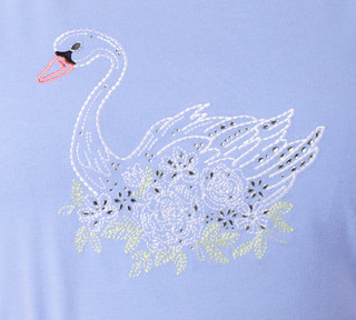 Thumbnail 6: Coral Bay Coral Bay Plus Embellished Printed Short Sleeve Top 