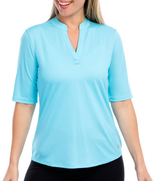 Thumbnail 2: REEL LEGENDS Reel Legends Womens Freeline Mandarin Elbow Sleeve Top 