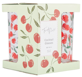 Thumbnail 2: Home Essentials Home Essentials 4Pk Fresh Picks Cherry Cocktail Glasses 