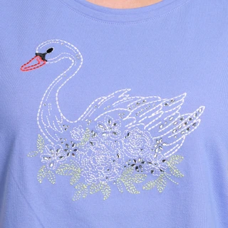 Thumbnail 6: Coral Bay Coral Bay Petite Embroidered Short Sleeve Top 