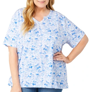Thumbnail 1: Coral Bay Coral Bay Plus Beach Umbrella Short Sleeve Top 