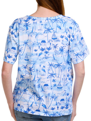 Thumbnail 2: Coral Bay Coral Bay Petite Henley Short Sleeve Top 