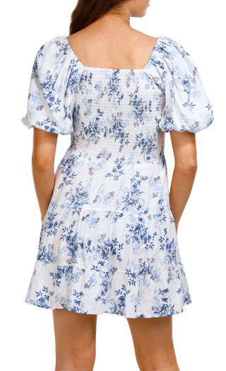 Thumbnail 2: Angie Angie Juniors Puffer Sleeve Floral Twist Front Dress 