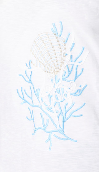 Thumbnail 6: Coral Bay Coral Bay Plus Embroidered Short Sleeve Top 
