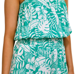 Thumbnail 3: Madden Girl Madden Girl Juniors Tropical Floral Sleeveless Romper 