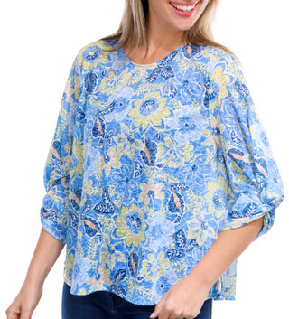 Thumbnail 2: Ruby Road Ruby Road Petite 3/4 Sleeve Printed Top 