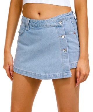 Thumbnail 1: YMI YMI Juniors Denim Wrap Skort 