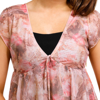 Thumbnail 6: Madden Girl Madden Girl Juniors Rose Print Hanky Top 