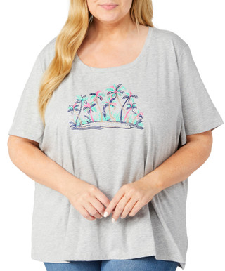 Thumbnail 1: Coral Bay Coral Bay Plus Embellished Short Sleeve Top 