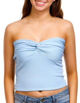 Thumbnail 1: Madden Girl Madden Girl Juniors Ribbed Twist Tube Top 