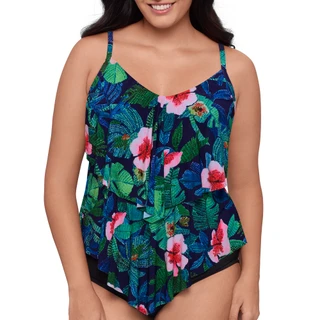 Thumbnail 1: Trimshaper Womens Ronnie Jungle Oasis Tankini Top 