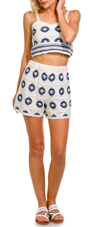 Thumbnail 8: REBELLION Rebellion Juniors 2 Pc Crochet Crop Top Set 