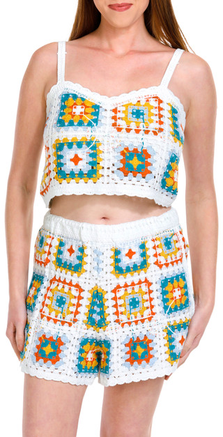 Thumbnail 1: REBELLION Rebellion Juniors 2 Pc Crochet Crop Top Set 