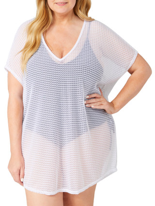 Thumbnail 1: Jordan Taylor Jordan Taylor Plus Short Sleeve Mesh Tunic Coverup 