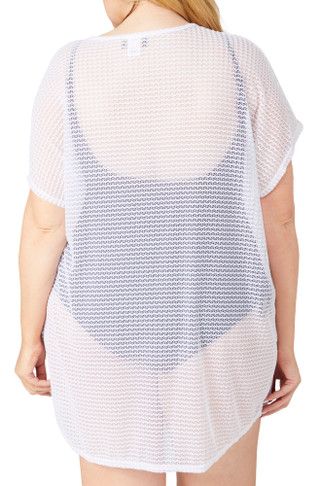 Thumbnail 4: Jordan Taylor Jordan Taylor Plus Short Sleeve Mesh Tunic Coverup 