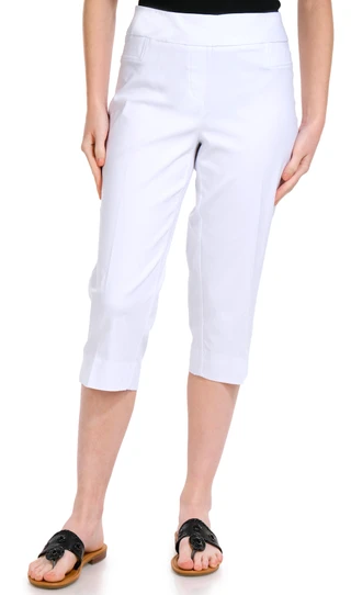 Thumbnail 2: ZAC AND RACHEL Zac & Rachel Petite Mid Rise Wide Crop Pull On Pants 