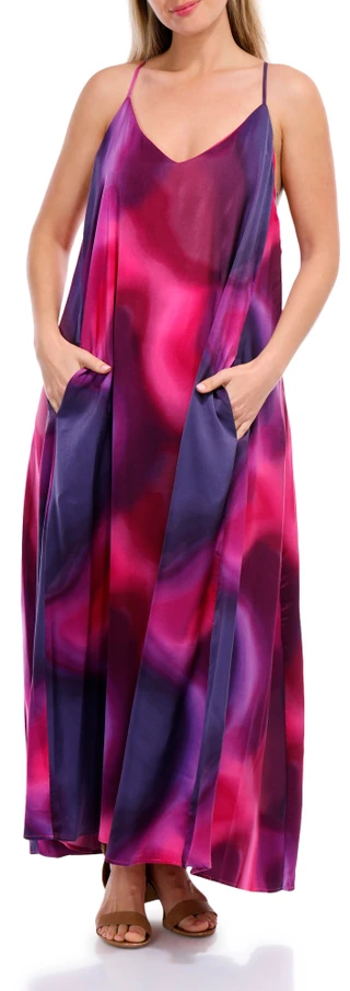 Thumbnail 2: Nicole Miller Nicole Miller Womens Sleeveless Palma Satin Maxi Dress 