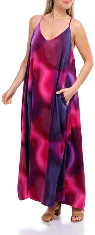 Thumbnail 8: Nicole Miller Nicole Miller Womens Sleeveless Palma Satin Maxi Dress 