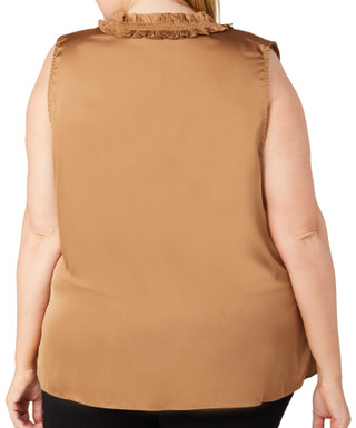 Thumbnail 4: Catherine Malandrino Catherine Malandrino Plus Sleeveless Satin Top 