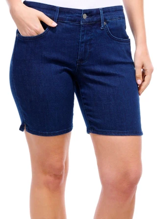 Thumbnail 1: NYDJ NYDJ Petite 10 in. Ella Sideseam Slit Denim Shorts 