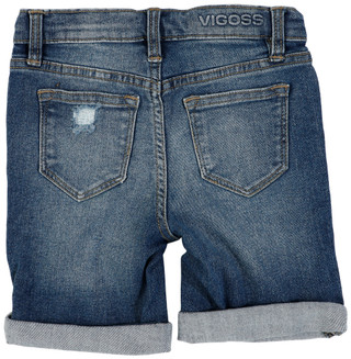 Thumbnail 4: Vigoss Vigoss Little Girls High Rise Denim Dad Shorts 