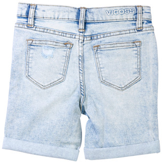 Thumbnail 3: Vigoss Vigoss Little Girls High Rise Denim Dad Shorts 