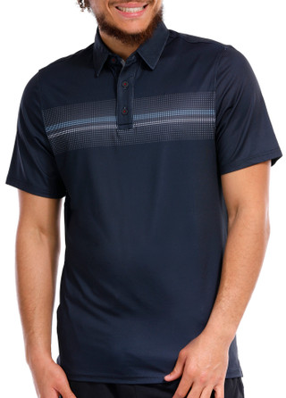 Thumbnail 3: FLAG AND ANTHEM Men's Short Sleeve Peoria Ombre Stripe Performance Polo 