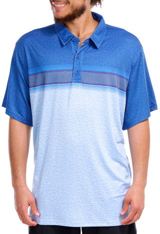 Thumbnail 1: FLAG AND ANTHEM Men's Short Sleeve Color Block Performance Polo 