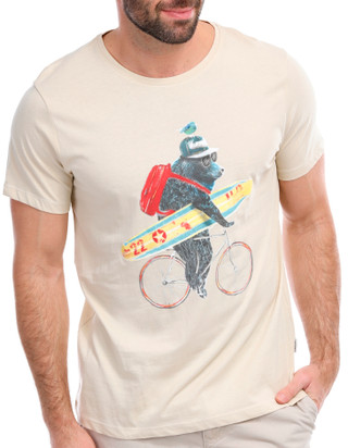 Thumbnail 6: BLEND Blend Mens Short Sleeve Surfing Bear Graphic Tee 