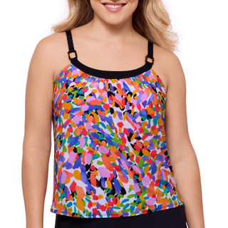 Thumbnail 1: American Beach American Beach Womens A-Line Ring Tankini Top 