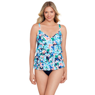 Thumbnail 1: Paradise Bay Paradise Bay Womens Ditsy Day Fauxkini One Piece Swimsuit 