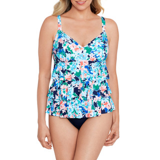 Thumbnail 2: Paradise Bay Paradise Bay Womens Ditsy Day Fauxkini One Piece Swimsuit 
