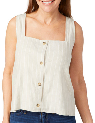 Thumbnail 1: FLAG AND ANTHEM Flag and Anthem Womens Sleeveless Buttoned Crop Top 
