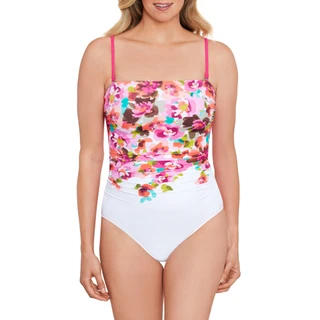 Thumbnail 2: Paradise Bay Paradise Bay Womens Floral Bandeau One Piece Swimsuit 